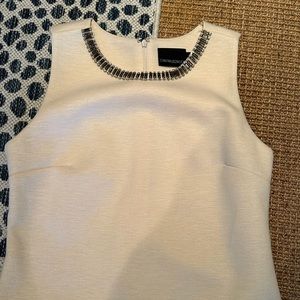 Cynthia Rowley Shell w rhinestone collar